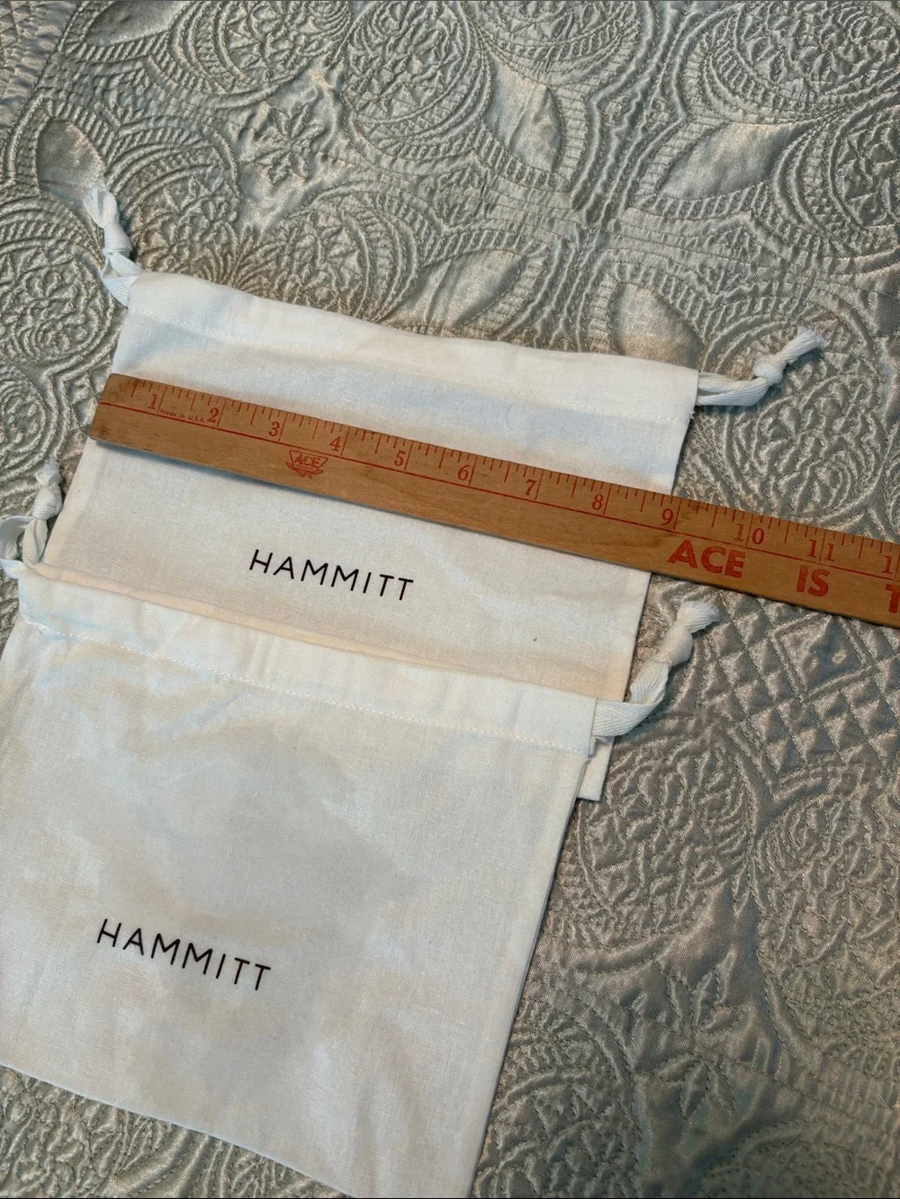 Hammitt Cream Drawstring Storage Bags - Pair